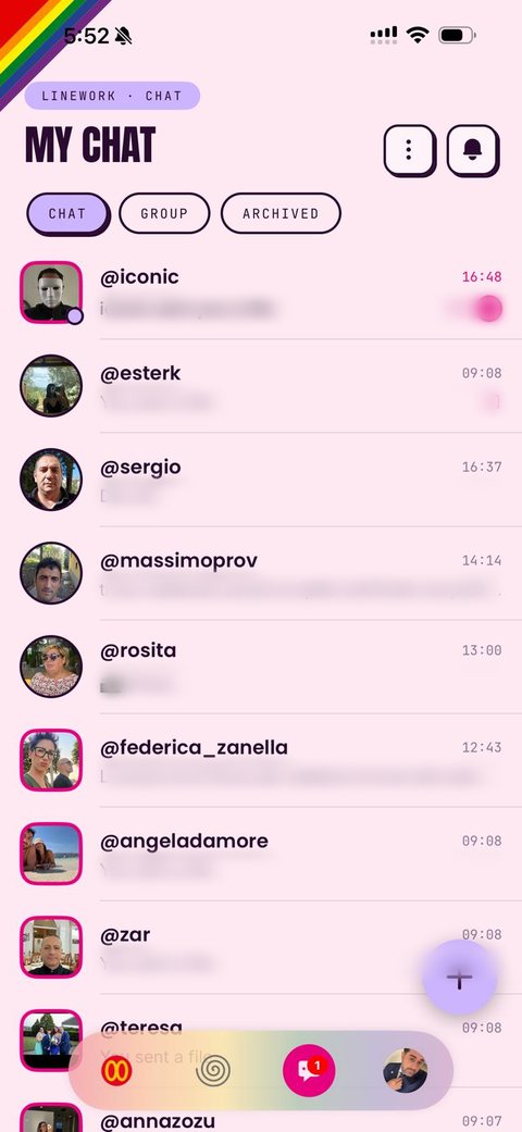 Linework chat list