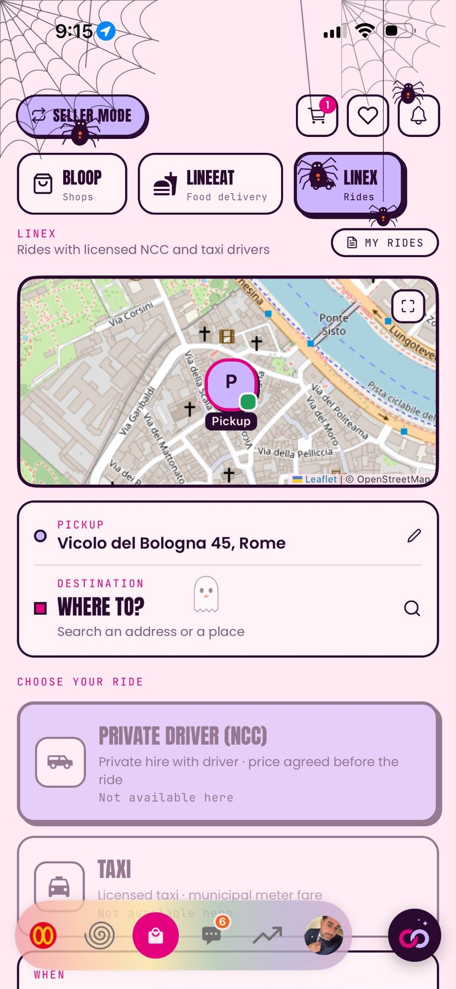 LineX rides with licensed drivers in the Linework app