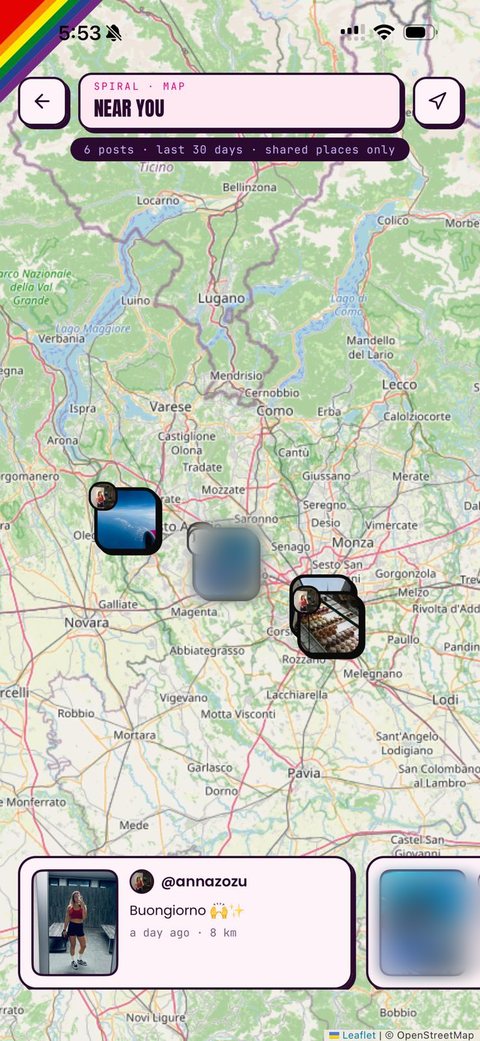 Map of posts shared near you